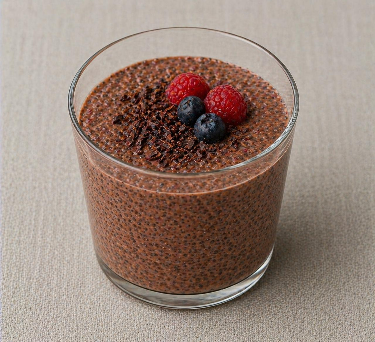 Pudín Proteico de Chía y Cacao