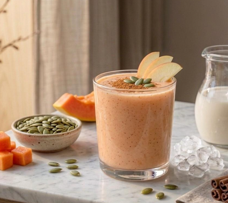 Smoothie de Colágeno, Papaya y Semillas de Calabaza